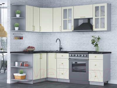 Готовая кухня Интерлиния Мила Шато 1.5x2.3 левая