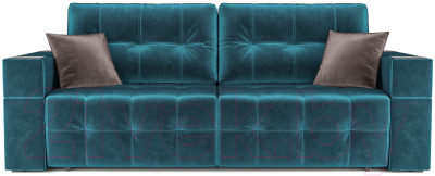 Диван Mebel-Ars Еврокнижка Венеция (бархат сине-зеленый Star Velvet 43 Black Green)