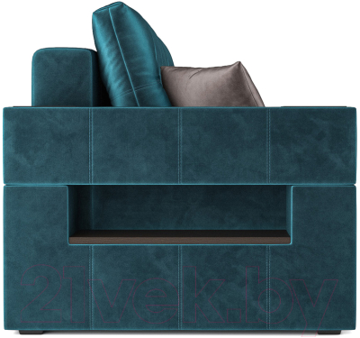 Диван Mebel-Ars Еврокнижка Венеция (бархат сине-зеленый Star Velvet 43 Black Green)