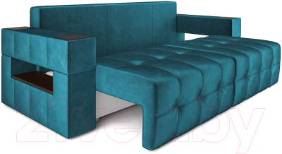 Диван Mebel-Ars Еврокнижка Венеция (бархат сине-зеленый Star Velvet 43 Black Green)