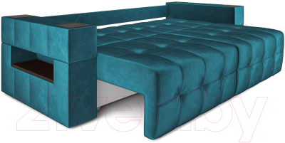 Диван Mebel-Ars Еврокнижка Венеция (бархат сине-зеленый Star Velvet 43 Black Green)