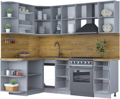 Готовая кухня Интерлиния Мила Шато 1.5x2.3 левая