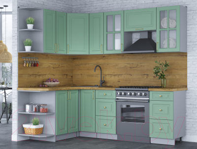 Готовая кухня Интерлиния Мила Шато 1.5x2.3 левая