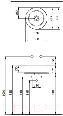 Умывальник Berges Mascon 38 181005