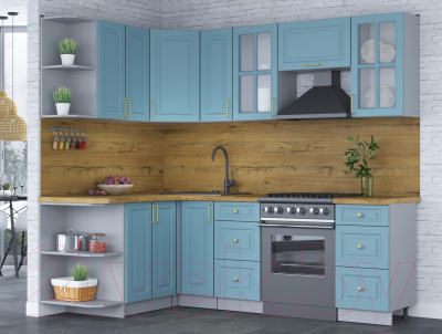 Готовая кухня Интерлиния Мила Шато 1.5x2.3 левая