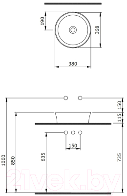 Умывальник Berges Ego SL 38 181011