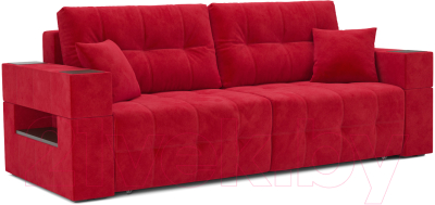 Диван Mebel-Ars Еврокнижка Венеция (кордрой красный) - фото