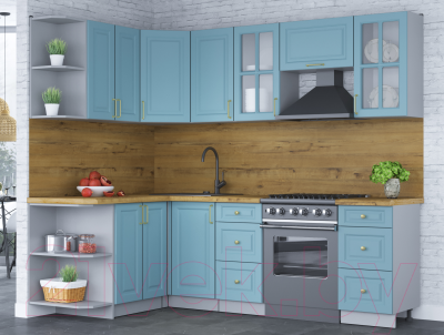 Готовая кухня Интерлиния Мила Шато 1.5x2.4 левая