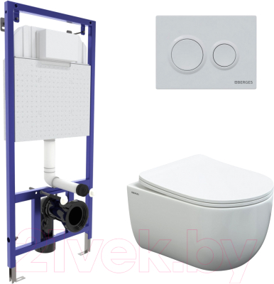 Унитаз подвесной с инсталляцией Berges Ventas Rimless / 043239 - фото