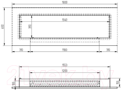 Биокамин Zefire Elliot 1800 (белый, со стемалитом)