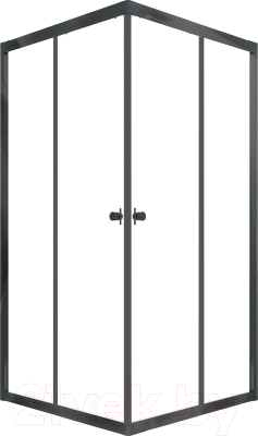 Душевой уголок Triton Вента-Блэк 80x80 (черный, без поддона) - фото