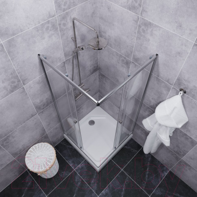 Душевой уголок Triton Вента 80x80 (хром, с поддоном)