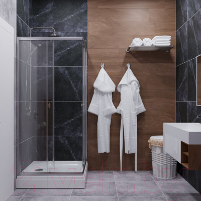 Душевой уголок Triton Вента 80x80 (хром, с поддоном)