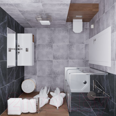 Душевой уголок Triton Вента 80x80 (хром, с поддоном)