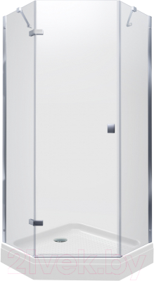 Душевой уголок Triton Сигма 100x100 (хром, с поддоном) - фото