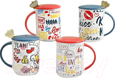 Кружка с ложкой MONAMI SET-88