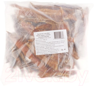 Лакомство для собак Виктус Вымя говяжье средней нарезки