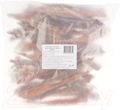 Лакомство для собак Виктус Вымя говяжье крупной нарезки