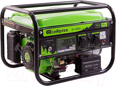 Бензиновый генератор СибрТех БС-3500Э (94538) - фото