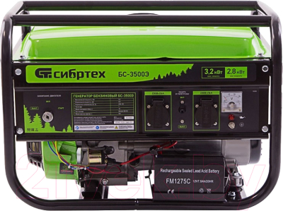 Бензиновый генератор СибрТех БС-3500Э (94538)