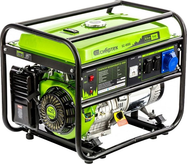 Бензиновый генератор СибрТех БС-8000 (94547) - фото