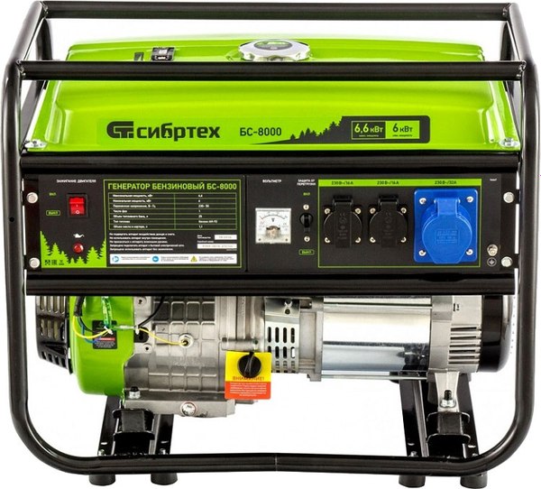 Бензиновый генератор СибрТех БС-8000 (94547)