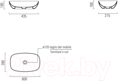 Умывальник GSI Ceramic Elements Nubes 978311