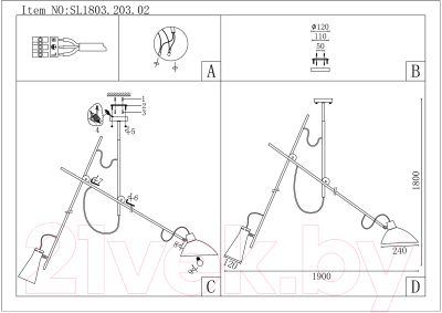 Потолочный светильник ST Luce SL1803.203.02