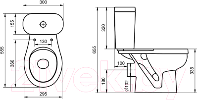 Унитаз напольный Santek Каспер 1WH501741