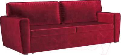 Диван Mebel-Ars Еврокнижка Оскар (бархат красный Star Velvet 3 Dark Red) - фото