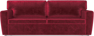 Диван Mebel-Ars Еврокнижка Оскар (бархат красный Star Velvet 3 Dark Red)
