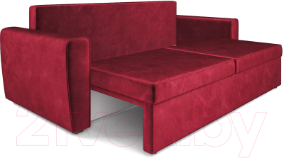 Диван Mebel-Ars Еврокнижка Оскар (бархат красный Star Velvet 3 Dark Red)