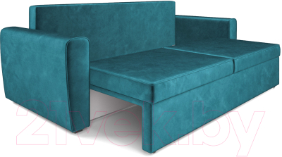 Диван Mebel-Ars Еврокнижка Оскар (бархат сине-зеленый Star Velvet 43 Black Green)