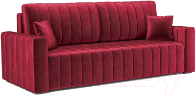 Диван Mebel-Ars Еврокнижка Лондон (бархат красный Star Velvet 3 Dark Red) - фото