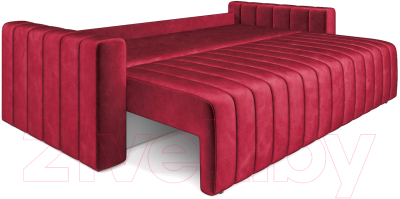 Диван Mebel-Ars Еврокнижка Лондон (бархат красный Star Velvet 3 Dark Red)