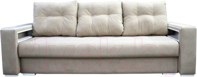 Диван Bobrovmebel Влада 8/2дн раскладной накладки + 2 пенала (микровелюр симпл 30 светло-серый) - фото