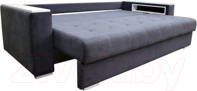 Диван Bobrovmebel Влада 8/2дн раскладной накладки + 2 пенала (микровелюр симпл 54 серый)