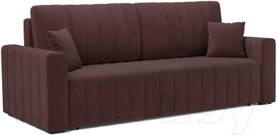Диван Mebel-Ars Еврокнижка Лондон (велюр шоколад HB-178 16) - фото
