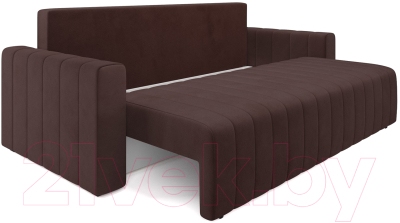 Диван Mebel-Ars Еврокнижка Лондон (велюр шоколад HB-178 16)