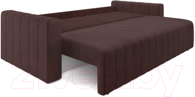 Диван Mebel-Ars Еврокнижка Лондон (велюр шоколад HB-178 16)