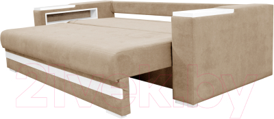 Диван Bobrovmebel Влада 8/2тнц раскладной ТНЦ + 2 пенала (микровелюр симпл 42 бежевый)