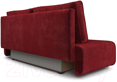 Диван Mebel-Ars Еврокнижка Марк (бархат красный Star Velvet 3 Dark Red)