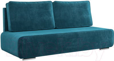 Диван Mebel-Ars Еврокнижка Марк (бархат сине-зеленый Star Velvet 43 Black Green) - фото