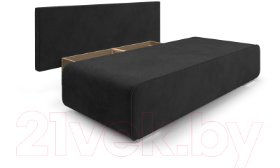 Диван Mebel-Ars Еврокнижка Марк (велюр черный НВ-178 17)