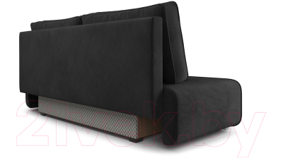 Диван Mebel-Ars Еврокнижка Марк (велюр черный НВ-178 17)