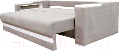 Диван Bobrovmebel Влада 8/2тнц раскладной ТНЦ + 2 пенала (микровелюр симпл 30 светло-серый)