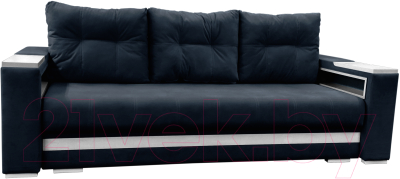 Диван Bobrovmebel Влада 8/2тнц раскладной ТНЦ + 2 пенала (микровелюр симпл 54 серый) - фото