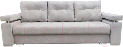 Диван Bobrovmebel Мадрид раскладной (микровелюр симпл 30 светло-серый) - фото