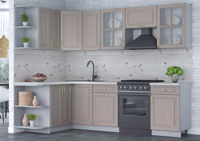 Готовая кухня Интерлиния Мила Шато 1.5x2.6 левая