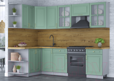 Готовая кухня Интерлиния Мила Шато 1.5x2.6 левая